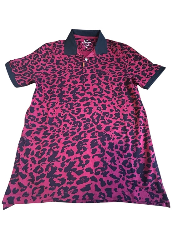 Nike Tops - Nike Dri-FIT Leopard Print Cropped Loose Fit Golf Polo S